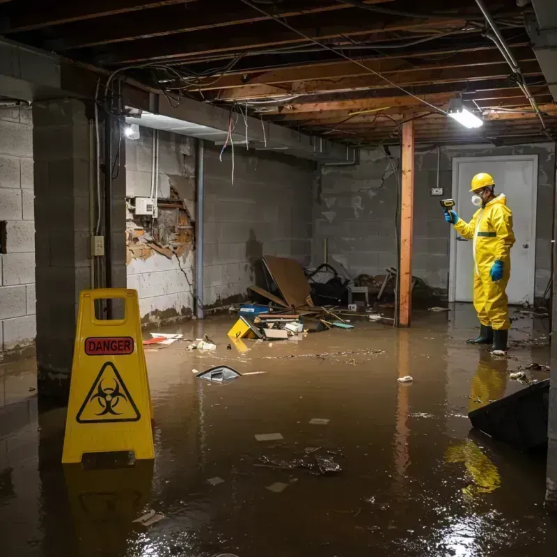 Flooded Basement Electrical Hazard in Clearbrook Park, NJ Property